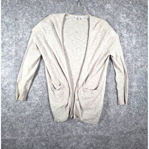 MADEWELL Open Front Cardigan Sweater Oatmeal Taupe Size XXS